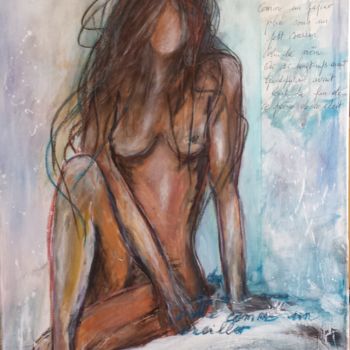 Painting titled "QUAND UNE FEMME SE…" by Christine Leger, Original Artwork, Acrylic