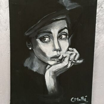 Peinture intitulée "Angelina" par Christine Malle, Œuvre d'art originale, Acrylique Monté sur Autre panneau rigide