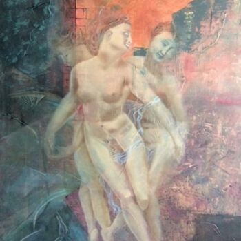 Peinture intitulée ""Les Trois Grâces,…" par Christine Mamet, Œuvre d'art originale, Huile