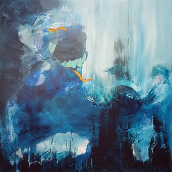 제목이 "Au-dessus de la gro…"인 미술작품 Christine Orihuela로, 원작, 아크릴 나무 들것 프레임에 장착됨