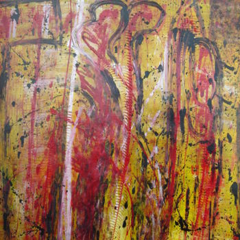 Painting titled "La terre de nos anc…" by Christine Pilloy, Original Artwork, Acrylic
