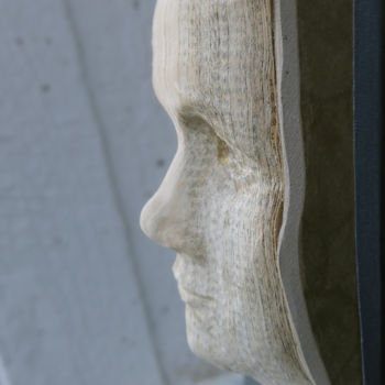 Sculpture titled "book face altered b…" by Christine Rozina, Original Artwork, Paper