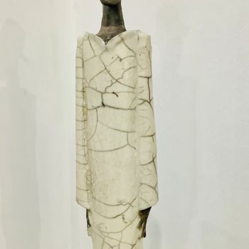 Sculpture titled "Homme de l’Atlas" by Christine Sawas, Original Artwork, Ceramics