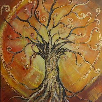 Malerei mit dem Titel "Magic tree" von Energiebilder Christine Schölzhorn, Original-Kunstwerk, Acryl