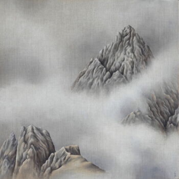 Pintura intitulada ""Monts et Nuées" N°5" por Christine Serain (Suting Su Ting), Obras de arte originais, Acrílico Montado e…