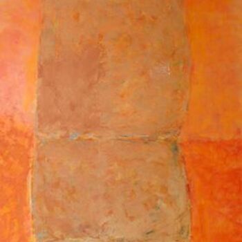 Painting titled "Menhir de printemps" by Christine Vannier, Original Artwork, Oil