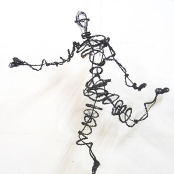 Sculpture intitulée "sculpture-fil-de-fe…" par Christine Vannier, Œuvre d'art originale, Métaux