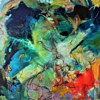 Картина под названием "l'effondrement" - Christine Vinandy, Подлинное произведение искусства, Акрил