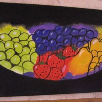 Картина под названием "Coupelle de fruits" - Christine Boglioli, Подлинное произведение искусства