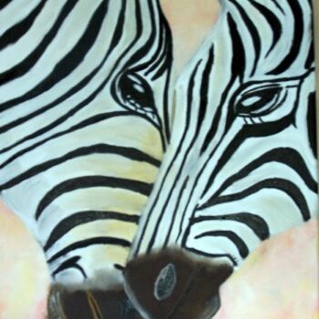 Painting titled "Zebra" by Christine Boglioli, Original Artwork, Other