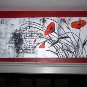 Painting titled "COQUELICOTS" by Christine Boglioli, Original Artwork, Other