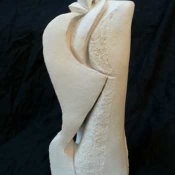 Sculpture titled "versusface2" by Christine Batard, Original Artwork, Terra cotta