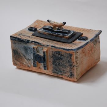 Artesanato intitulada "petite boite rectan…" por Christine François, Obras de arte originais