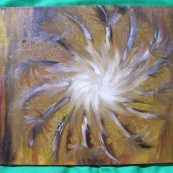 Painting titled "plumes" by Christine Barbier, Original Artwork