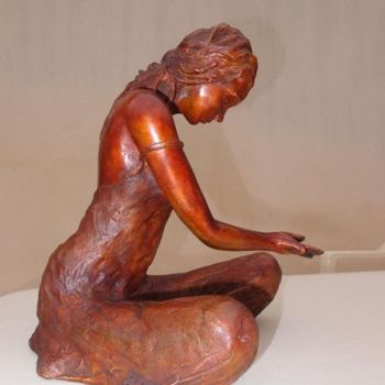 Sculptuur getiteld "Offrande" door Christine Lambert, Origineel Kunstwerk, Bronzen