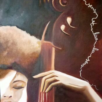 Pintura intitulada "Les sens" por Chrystine Mounié, Obras de arte originais, Óleo