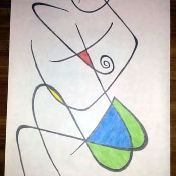 Painting titled "Ace of Clubs" by Christine Natanael, Original Artwork