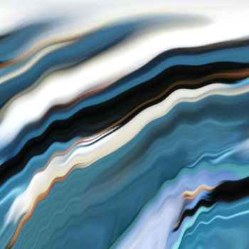 Digital Arts με τίτλο "river without end" από Christine Zion, Αυθεντικά έργα τέχνης, Ψηφιακή ζωγραφική