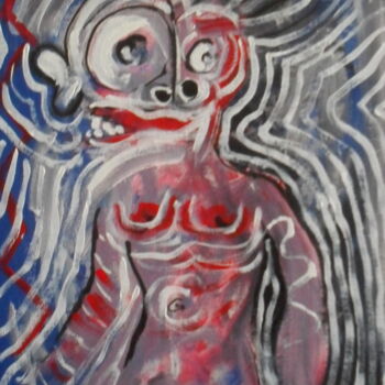 Painting titled "lady" by Christoffer Christiaan Sandee, Original Artwork, Acrylic