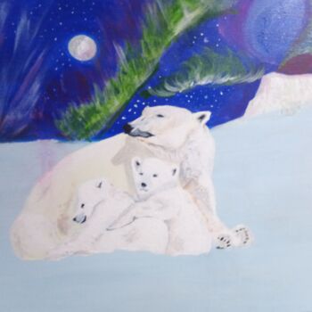 Painting titled "Ours family" by Christophe Beaudoin, Original Artwork, Acrylic