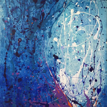Peinture intitulée "LADIES ON THE BLUE…" par Christophe Blanchard, Œuvre d'art originale, Acrylique
