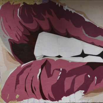 Pintura titulada "Mouth 2023" por Christophe Caniac, Obra de arte original, Acrílico