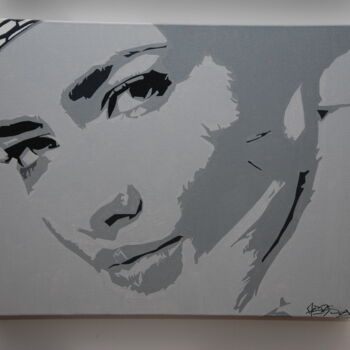 Pintura intitulada "Adriana Lima" por Christophe Caniac, Obras de arte originais, Acrílico