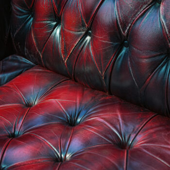 Photography titled "Fauteuil-Cuir-Rouge…" by Christophe Chauprade, Original Artwork, Non Manipulated Photography
