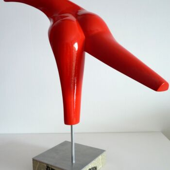 Sculpture titled "La course" by Christophe Clement, Original Artwork, Aluminium