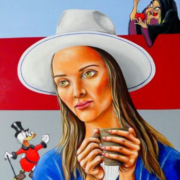 Pintura titulada "la "Madona"" por Christophe Clement, Obra de arte original, Acrílico Montado en Bastidor de camilla de mad…