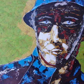Painting titled "le soldat" by Christophe Dikant, Original Artwork, Acrylic