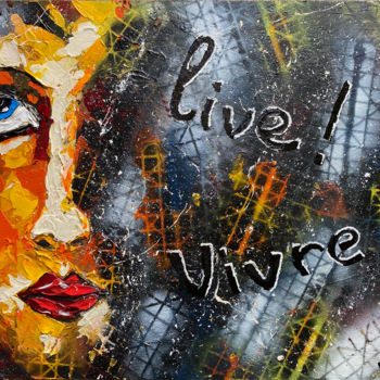 Painting titled "Visage 18 "N'oublie…" by Christophe Dikant, Original Artwork, Acrylic