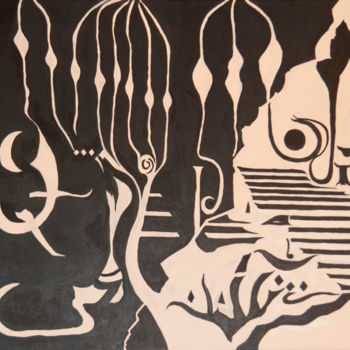 Pintura intitulada "orient black" por Christophe Etronnier, Obras de arte originais, Acrílico