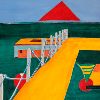 Pintura intitulada "soleil levant" por Christophe Etronnier, Obras de arte originais, Acrílico