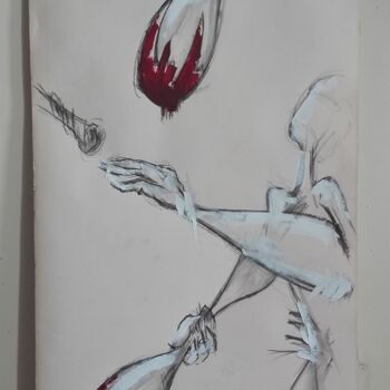 Peinture intitulée ""Jonglage 3"" par Christophe Gaillard, Œuvre d'art originale, Huile