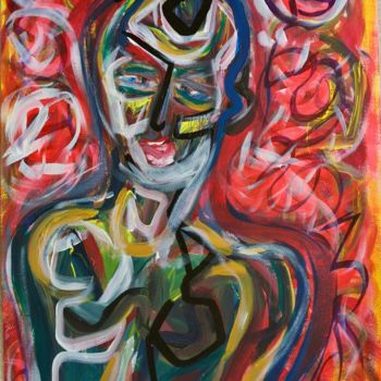 Painting titled "extasy" by Christophe Genaudy, Original Artwork, Acrylic