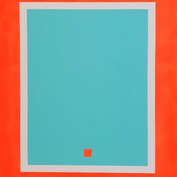 "Carré orange" başlıklı Tablo Christophe Gazel tarafından, Orijinal sanat, Akrilik