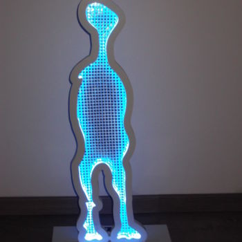 Sculpture titled "Etre lumineux" by Ker, Original Artwork, Plastic