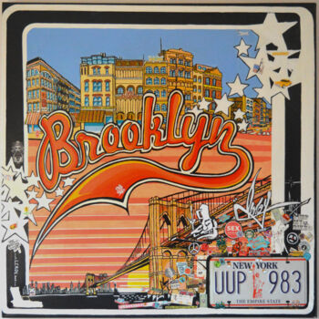 Pintura intitulada "Brooklyn" por Christophe Leroy, Obras de arte originais, Acrílico