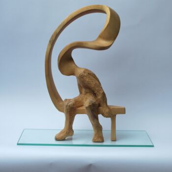 Скульптура под названием "la Formule" - Christophe Lm, Подлинное произведение искусства, Дерево