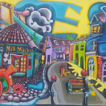 Painting titled "Kinsale, petite vil…" by Christophe Peccini (PETCHO), Original Artwork, Acrylic