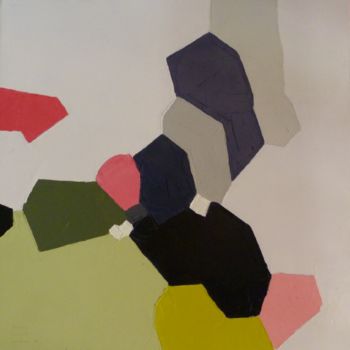 Картина под названием "Horthensias. 50 x 5…" - Christophe Rivière, Подлинное произведение искусства, Масло Установлен на Дер…