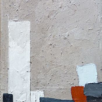 Peinture intitulée "Matière grège. 30 x…" par Christophe Rivière, Œuvre d'art originale, Huile Monté sur Châssis en bois