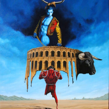 Peinture intitulée "Arena le songe du m…" par Christophe Sivet, Œuvre d'art originale, Huile