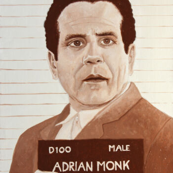 Pittura intitolato "Monk, auto-arrêté p…" da Christophe Stephan Durand, Opera d'arte originale, Olio Montato su Telaio per b…