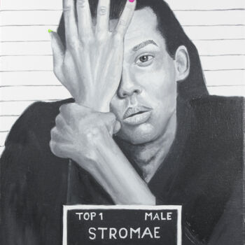 Peinture intitulée "Stromae, arrêté pou…" par Christophe Stephan Durand, Œuvre d'art originale, Huile Monté sur Châssis en b…