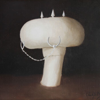 Peinture intitulée "champignon punk" par Christophe Stephan Durand, Œuvre d'art originale, Huile Monté sur Châssis en bois