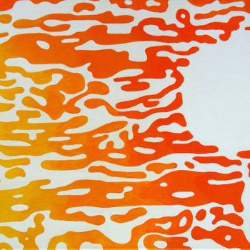 Картина под названием "Magma 7" - Christophe Vergé, Подлинное произведение искусства, Акрил Установлен на Деревянная рама дл…