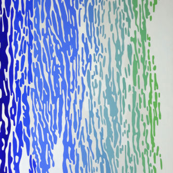Картина под названием "Erosion 3" - Christophe Vergé, Подлинное произведение искусства, Акрил Установлен на Деревянная рама…