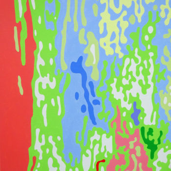 Картина под названием "Lichens" - Christophe Vergé, Подлинное произведение искусства, Акрил Установлен на Деревянная рама дл…